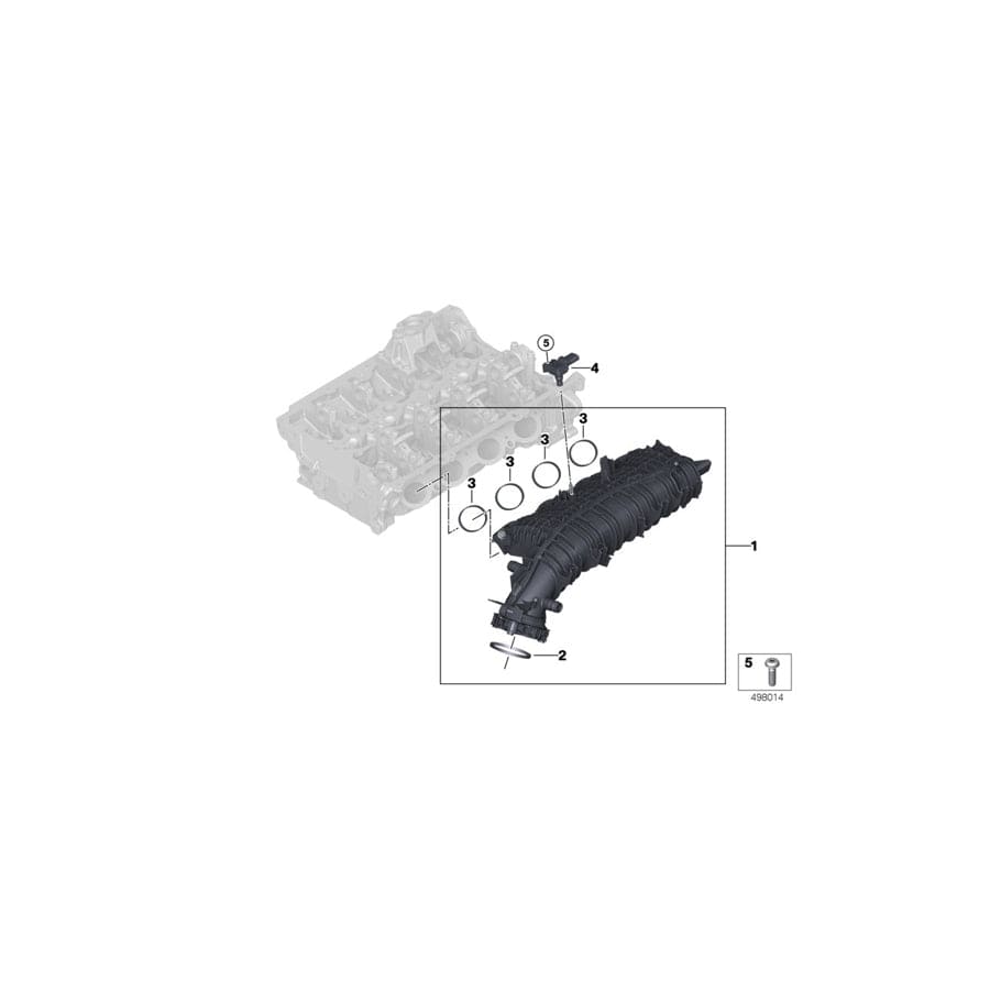Genuine BMW 11618487500 G30 G20 G31 Seal For Intake System (Inc. 520i, X4 20iX & 320iX)