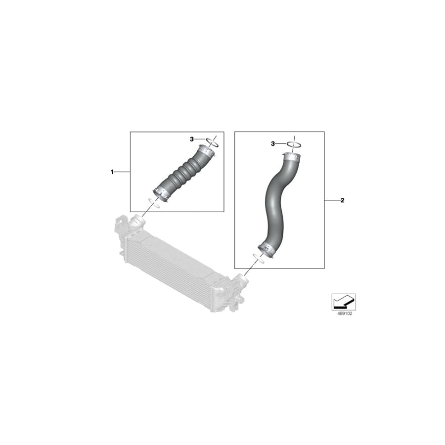 Genuine BMW 11618479695 G20 G21 Charge Air Line (Inc. 318d, 320dX & 320d)