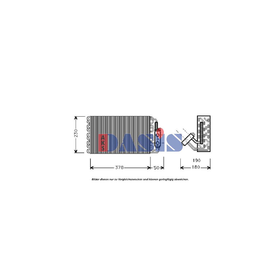 AKS Dasis 820262N Air Conditioning Evaporator Suitable for Mercedes-Benz S-Class