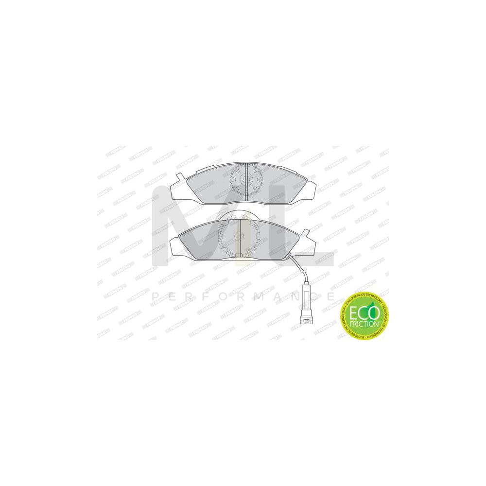 Ferodo Premier Eco Friction FDB1156 Brake Pad Set Incl. Wear Warning Contact, With Piston Clip, Without Accessories