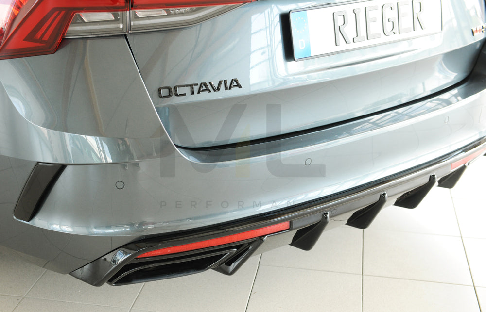 Rieger 00088255 Skoda NX Octavia RS Rear Diffuser 4 | ML Performance UK Car Parts