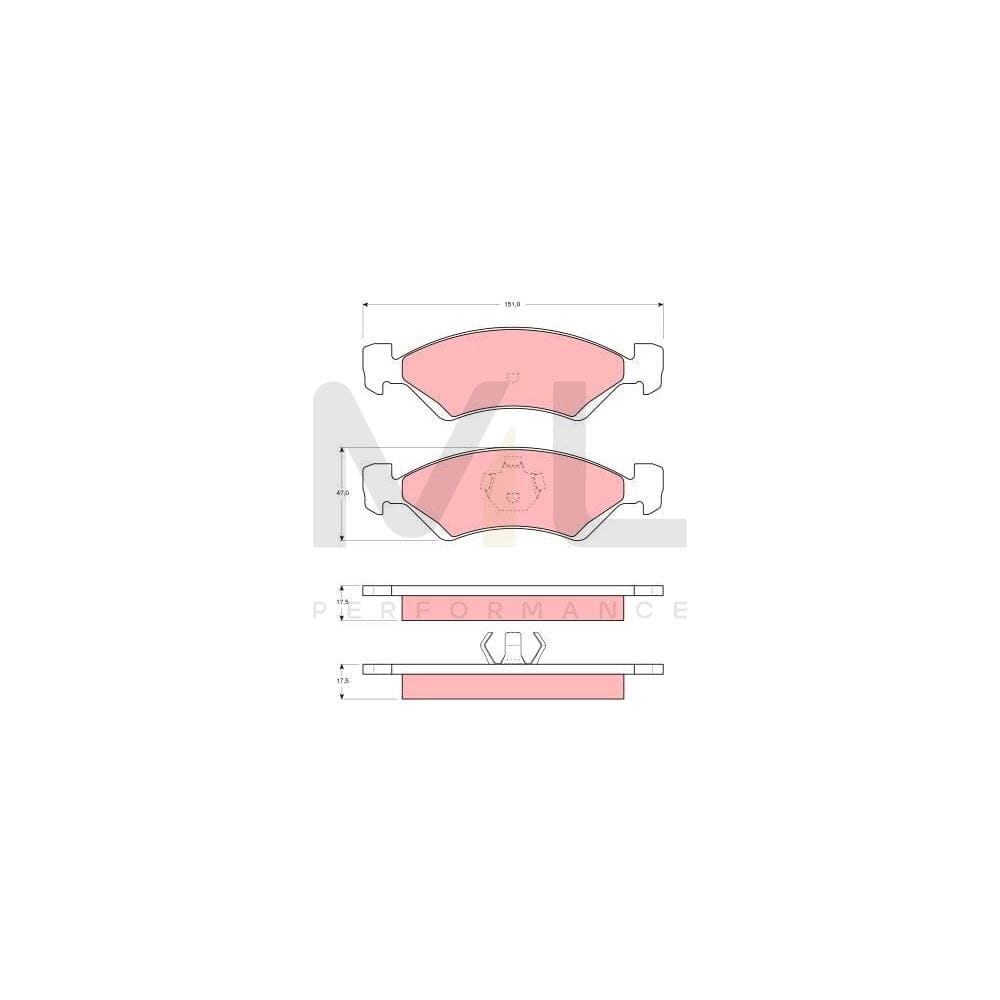 TRW Gdb4081 Brake Pad Set Not Prepared For Wear Indicator