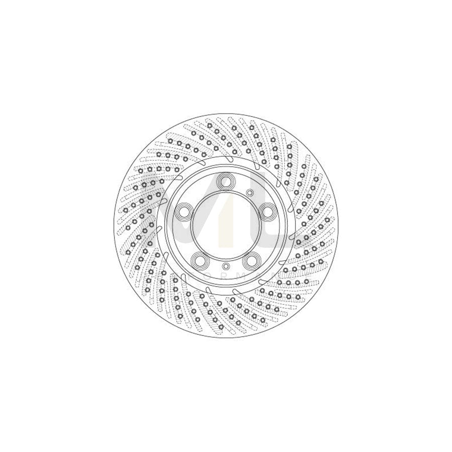 TRW DF6267S Brake Disc for PORSCHE 911 Perforated, Vented, Painted