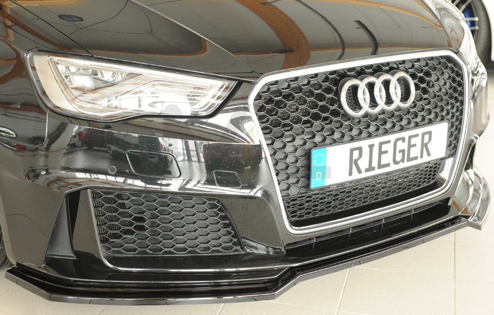 Rieger 00088230 Audi 8V RS3 Front Splitter 2 | ML Performance UK Car Parts