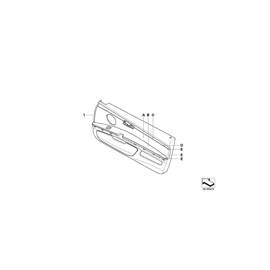 Genuine BMW 51417965670 E92 E93 Door Lining Leather Right INDIVIDUAL (Inc. 316i, 330xi & 335xi)