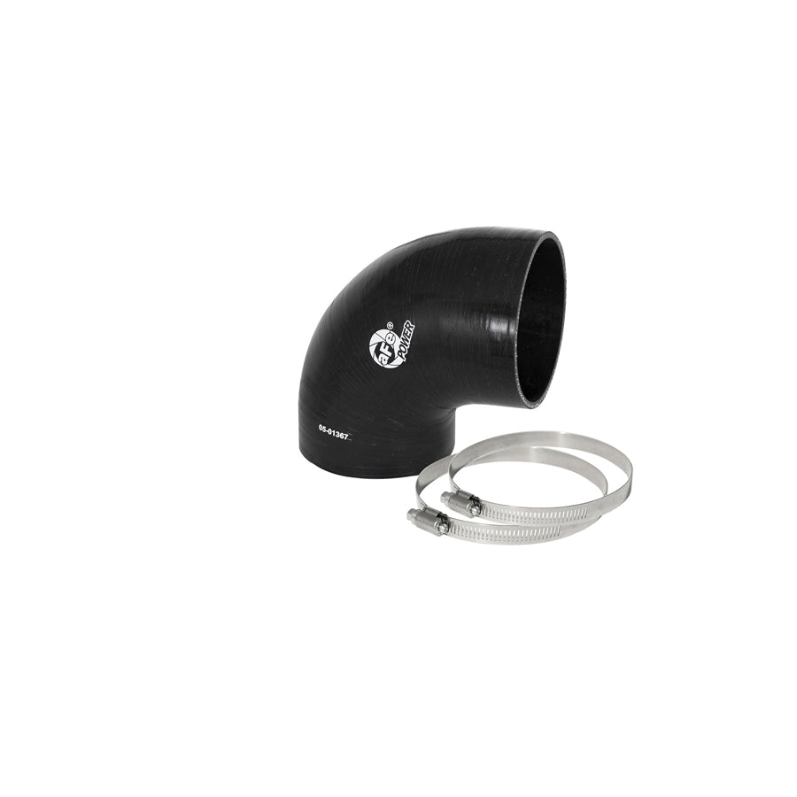 aFe 59-00067 (4 IN ID to 3-4/5 IN ID x 90 Deg.) Elbow Reducing Coupler - Black Replacement Coupling Kit