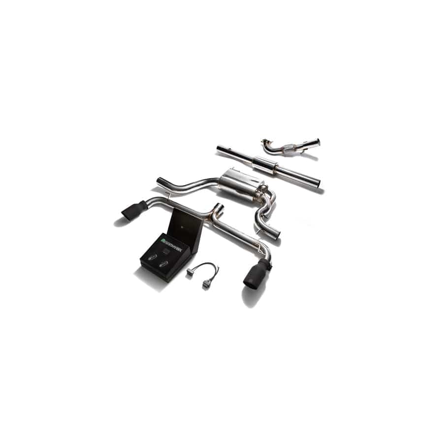 Armytrix VWG6T-DD VWG6T-DS22B Valvetronic Exhaust System Volkswagen Scirocco R 2.0TSI 2009-2019 with Dual Blue Coated 4"