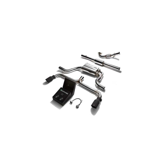 Armytrix VWG6T-DD VWG6T-DS22B Valvetronic Exhaust System Volkswagen Scirocco R 2.0TSI 2009-2019 with Dual Blue Coated 4"