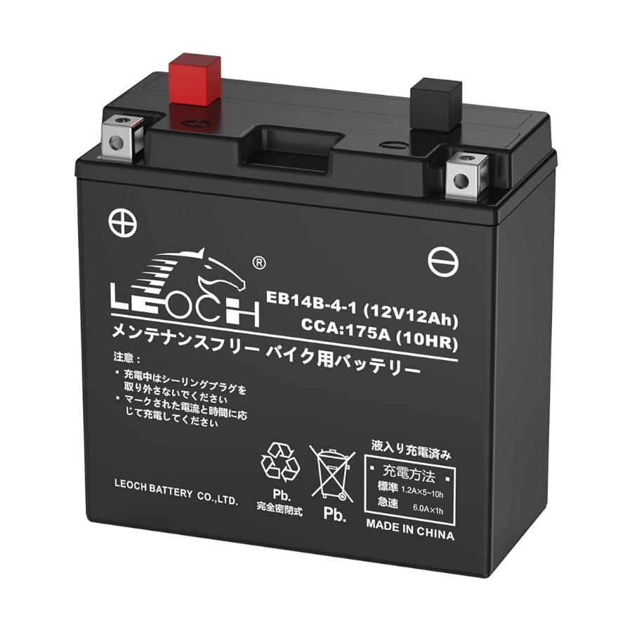 Leoch EB14B-4-1 Powerstart AGM Motorcycle Battery