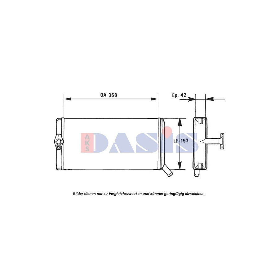 AKS Dasis 399040N Heater Matrix