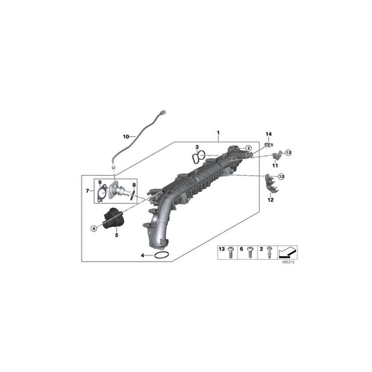 Genuine BMW 11618471741 G32 G12 G01 Pipe (Inc. X4 30dX, 740dX & 630dX)