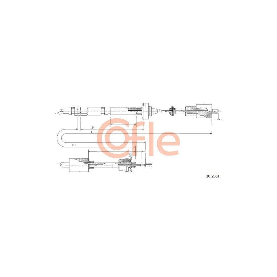 Cofle 92.10.2961 Clutch Cable for Renault Safrane