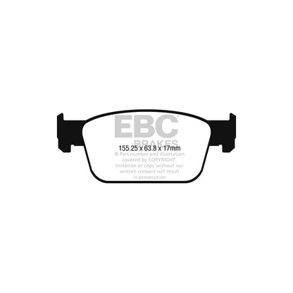 EBC PD02KF621 Audi B9 Redstuff Front Brake Pad & Plain Disc Kit - TRW Caliper (Inc. A4 & A5) 2 | ML Performance UK Car Parts