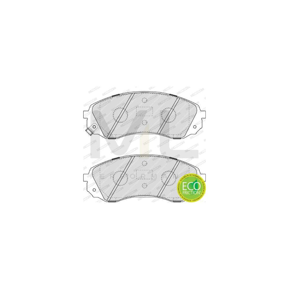 Ferodo Premier Eco Friction FDB4113 Brake Pad Set for Kia Sedona II (Vq) With Acoustic Wear Warning, With Accessories