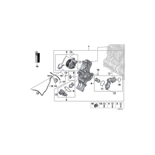 Genuine BMW 11518472116 F39 F48 Connecting Branch, Coolant Line (Inc. 118d, X2 25dX & X2 18dX)