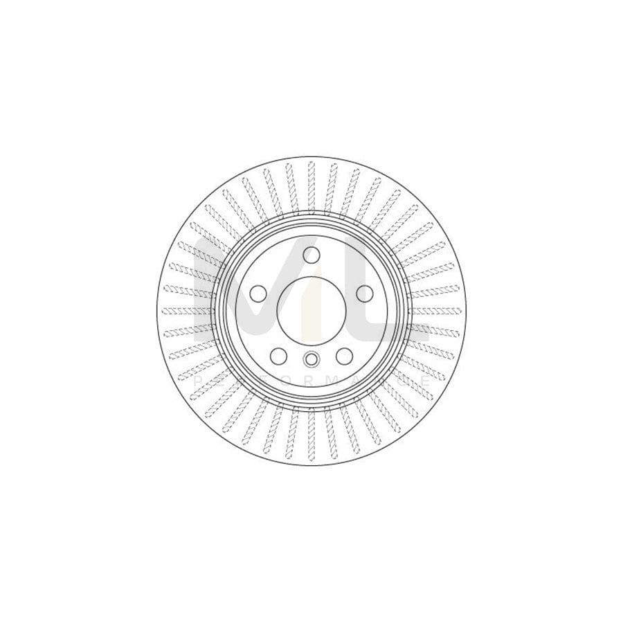 TRW DF6512S Brake Disc Vented, Painted  - 1 piece