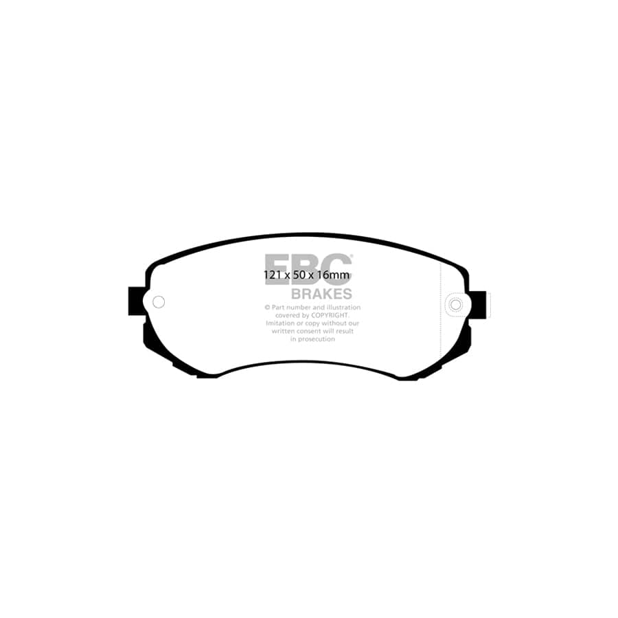 EBC PD03KR526 Nissan Patrol Yellowstuff Rear Brake Pad & Plain Disc Kit 2 | ML Performance UK Car Parts