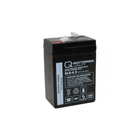 Q-Batteries 6LS4.5 6V 4,5Ah lead fleece battery / AGM VRLA