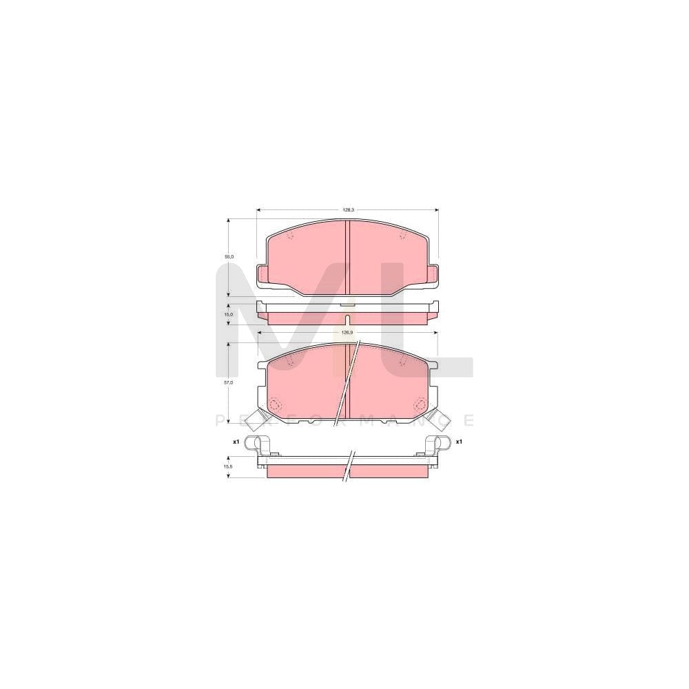TRW Gdb1190 Brake Pad Set With Acoustic Wear Warning