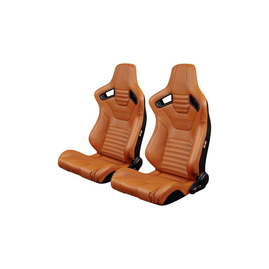 BRAUM Elite-X Series Racing Seats (British Tan Leatherette) – Pair