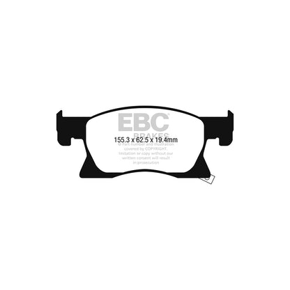 EBC PD13KF860 Opel Vauxhall Astra K Yellowstuff Front Brake Pad & GD Disc Kit - TRW Caliper 2 | ML Performance UK Car Parts