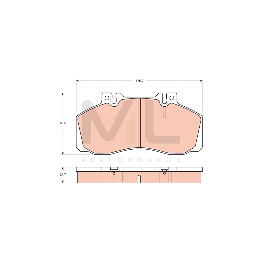 TRW Gdb1695 Brake Pad Set Suitable For Mercedes-Benz Sprinter Prepared For Wear Indicator