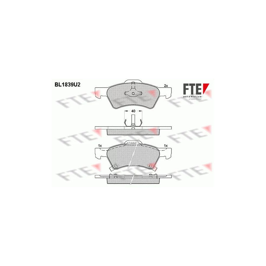 FTE Bl1839U2 Brake Pad Set