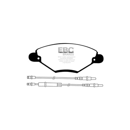 EBC PD01KF388 Citroen C5 Greenstuff Front Brake Pad & Plain Disc Kit  - Citroen Caliper 2 | ML Performance UK Car Parts