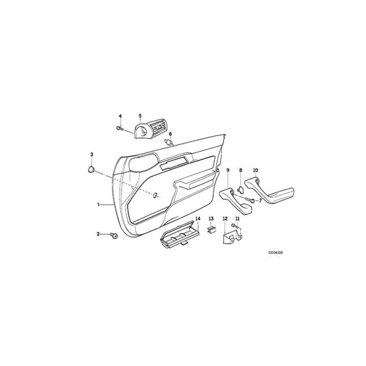 Genuine BMW 51418126789 E34 Door Lining Vynil Front Left 0394 SI.GR.HELL (Inc. 525td, 518i & 524td)