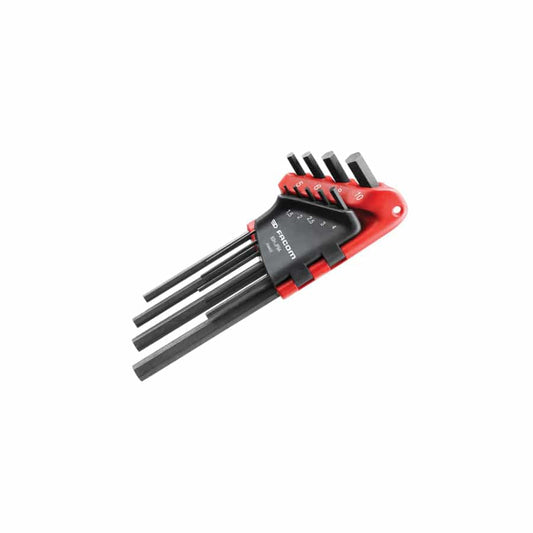 Facom FCM83HJP9A 83H.JP9A Metric Hexagon Key Long Arm Set, 9 Piece