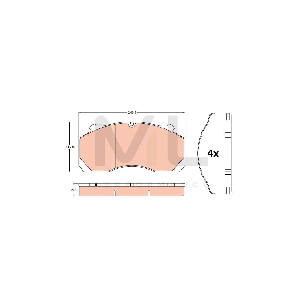 TRW Gdb5099 Brake Pad Set Prepared For Wear Indicator