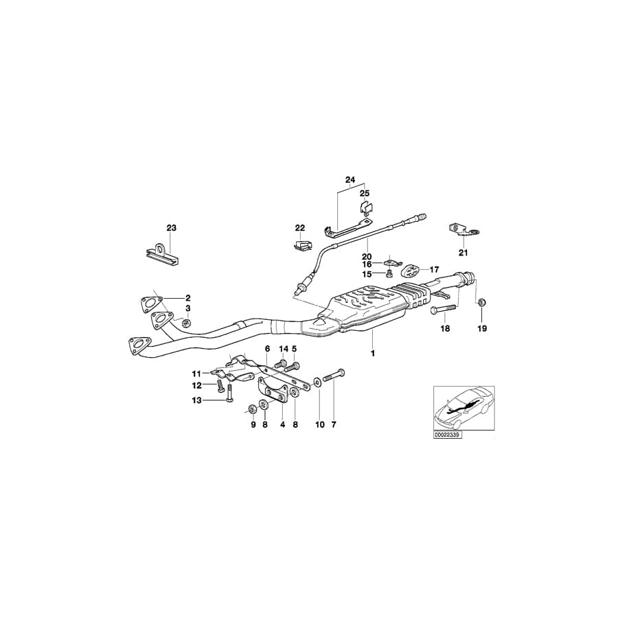 Genuine BMW 11781713073 E36 Lambda-Probe Bracket (Inc. 323i)