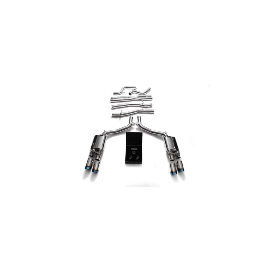 Armytrix MG574-QS38B Valvetronic Exhaust System Maserati Ghibli SQ4 2013-2021 with Quad Blue Coated 4"