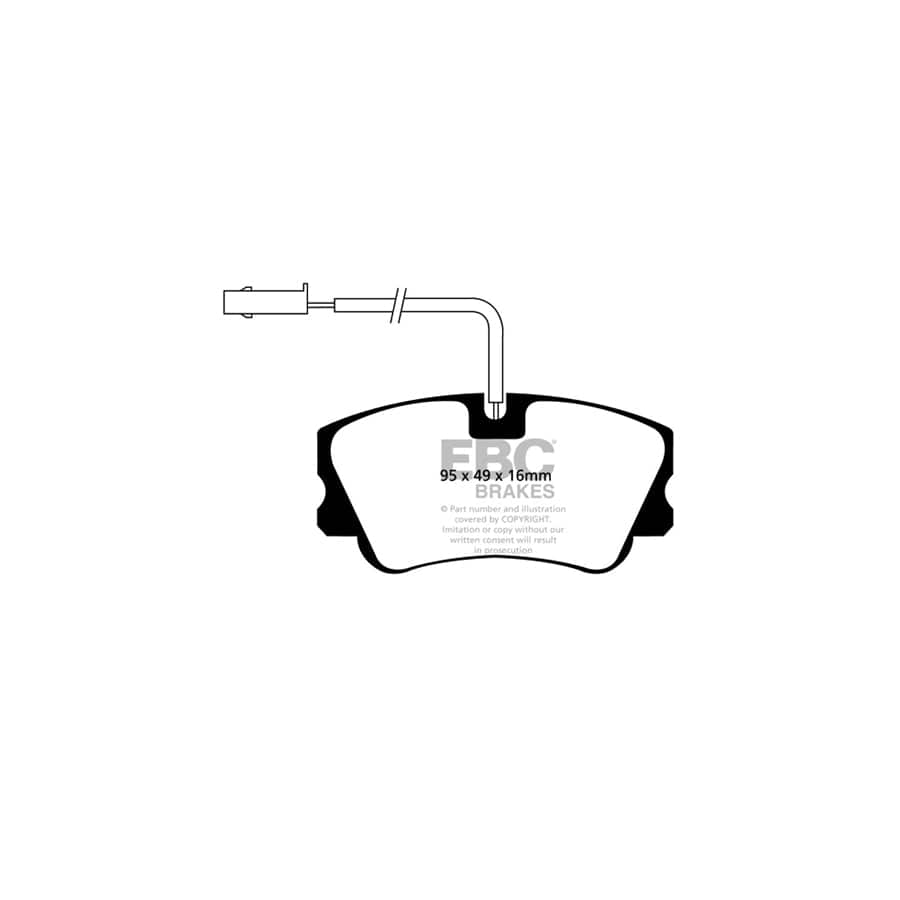 EBC DP1011 Alfa Romeo 33 Ultimax Front Brake Pads - Girling/TRW Caliper 2 | ML Performance UK Car Parts