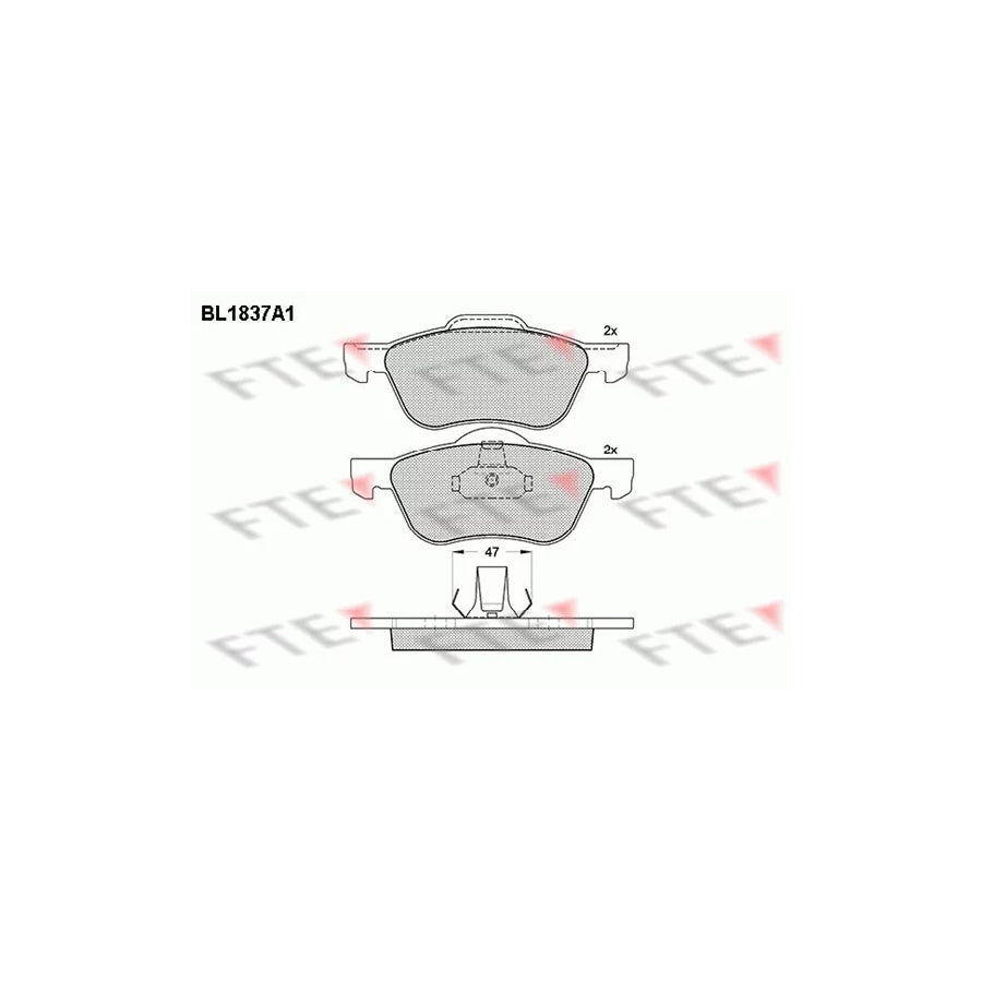 FTE Bl1837A1 Brake Pad Set for Nissan Primera