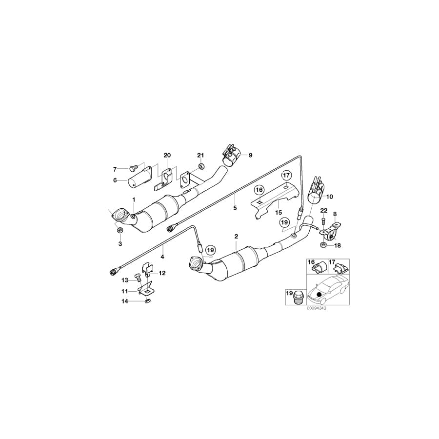 Genuine BMW 11781440133 E53 Bracket (Inc. X5 4.4i & X5 4.6is)