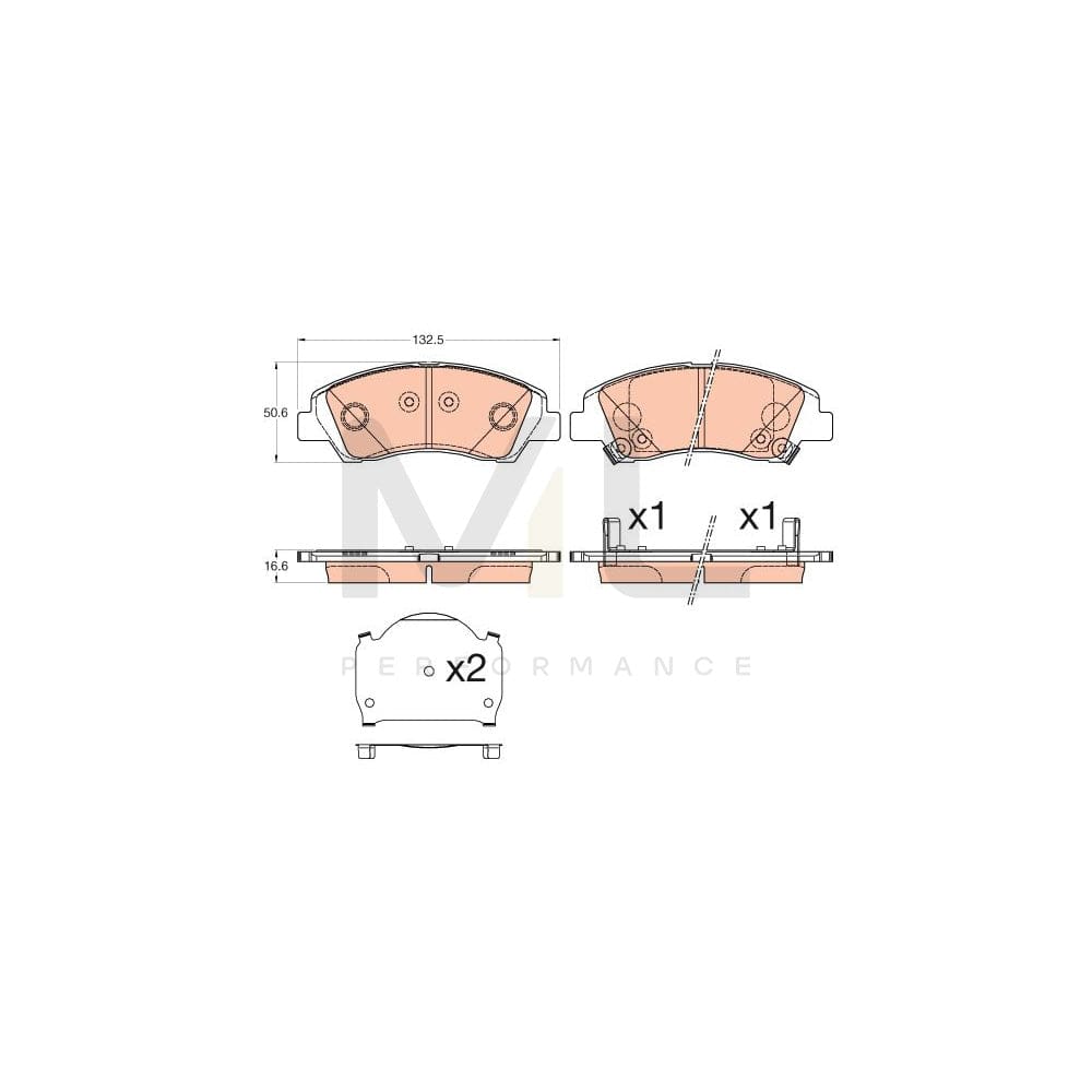TRW Gdb3618 Brake Pad Set With Acoustic Wear Warning