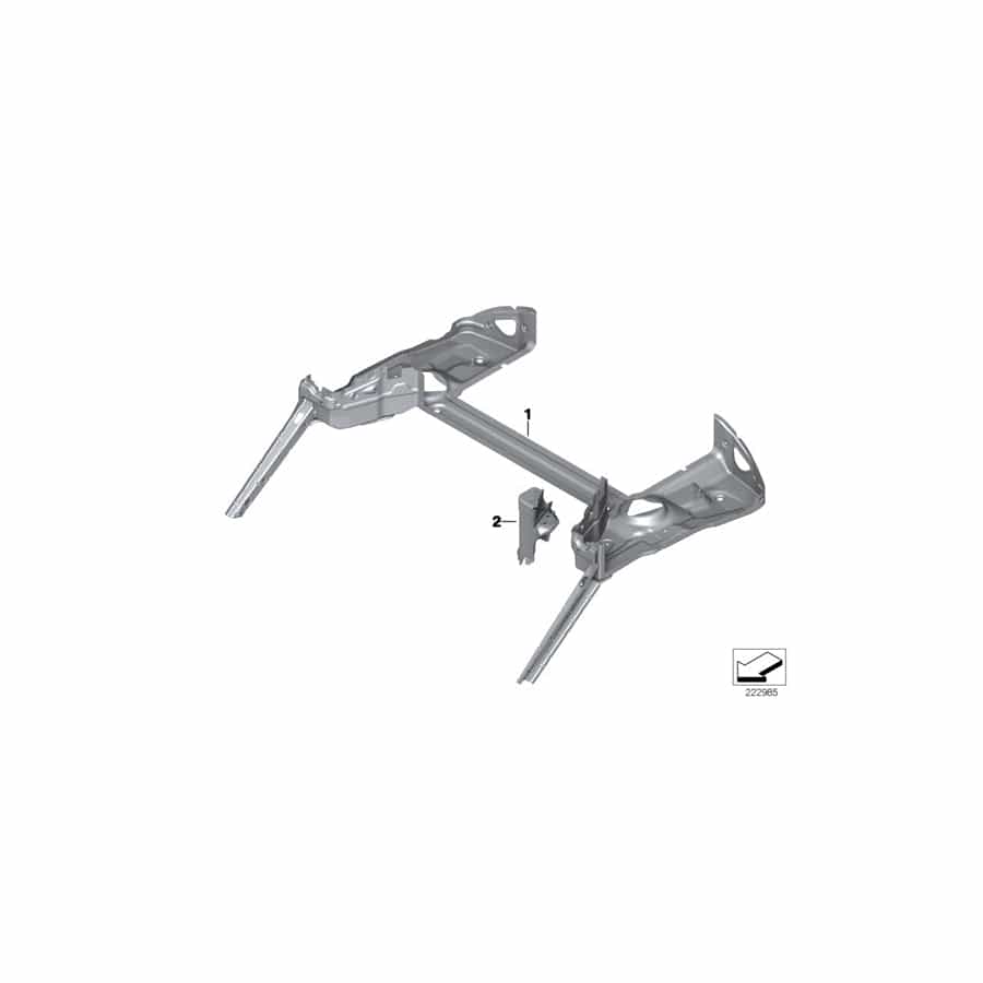 Genuine BMW 41117263838 F12 Mount, Folding Top Compartment Right (Inc. 650iX 4.4, 640iX & 640d)