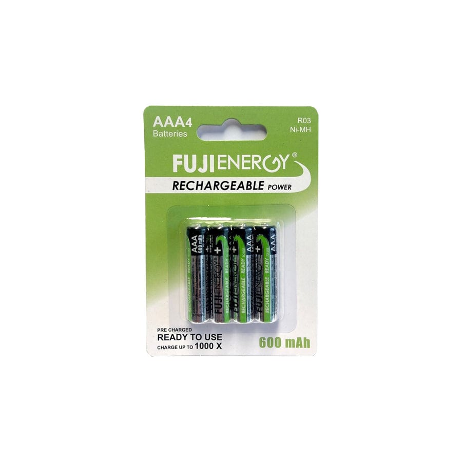 R03 Fuji Energy Rechargeable AAA 600 mAh (Card of 4)