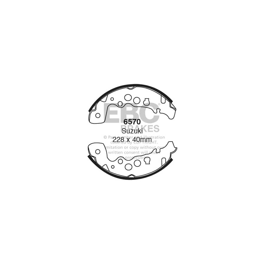 EBC 6570 Suzuki Grand Vitara Rear Brake Shoes 1 | ML Performance UK Car Parts