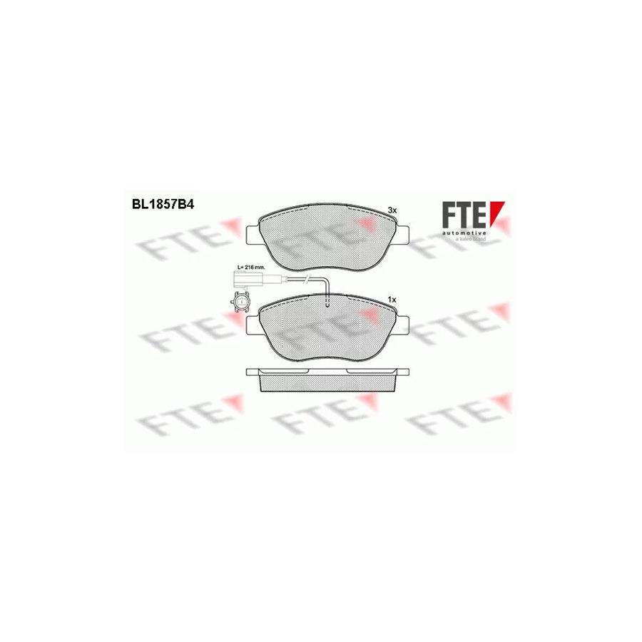 FTE Bl1857B4 Brake Pad Set
