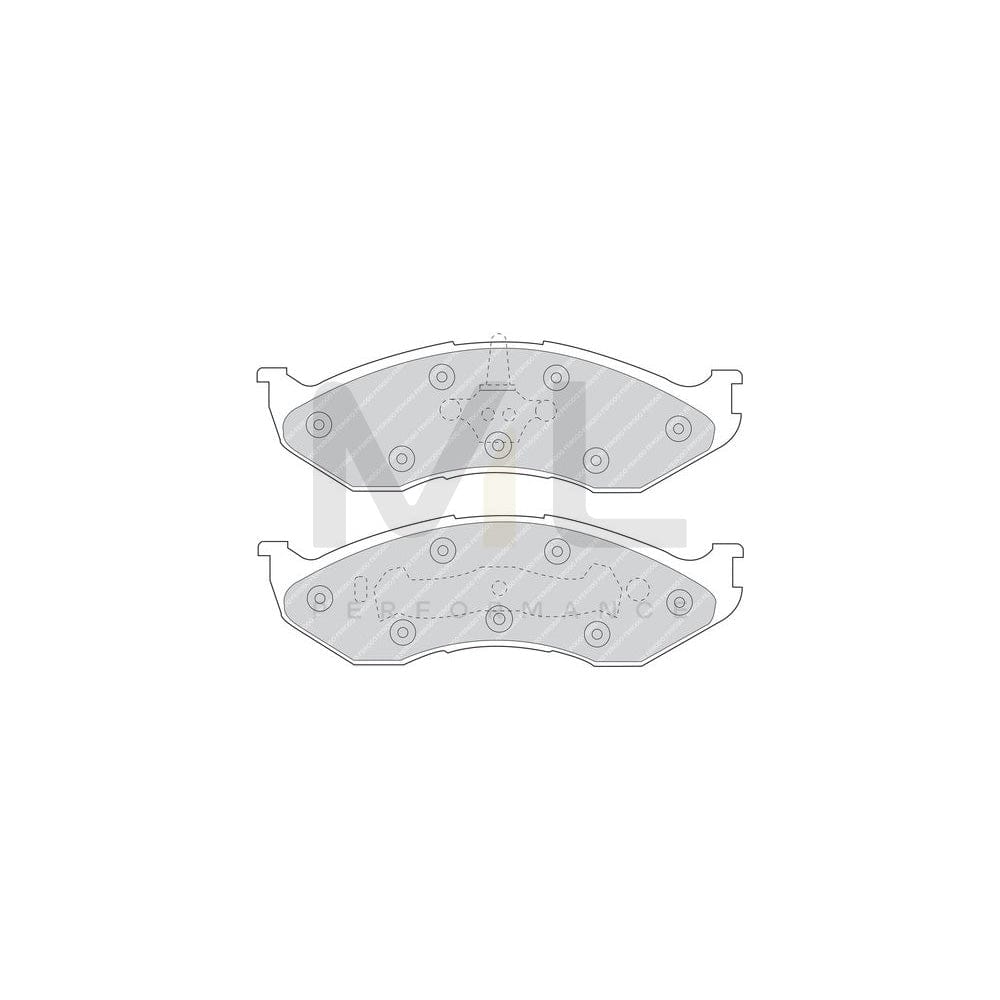 Ferodo Premier FDB929 Brake Pad Set Not Prepared for Wear Indicator, With Piston Clip, Without Accessories