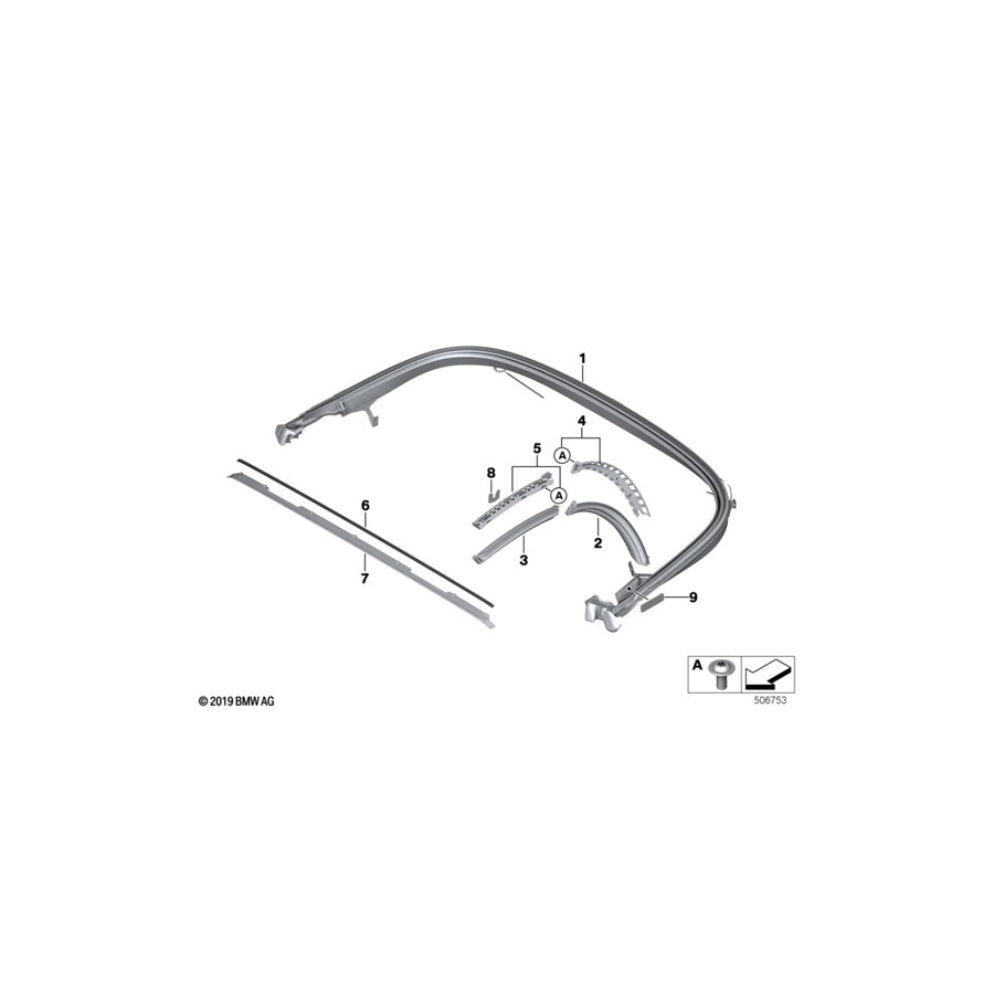 Genuine BMW 54347434520 G29 Sealing Right (Inc. Z4 30i, Z4 M40i & Z4 20i)