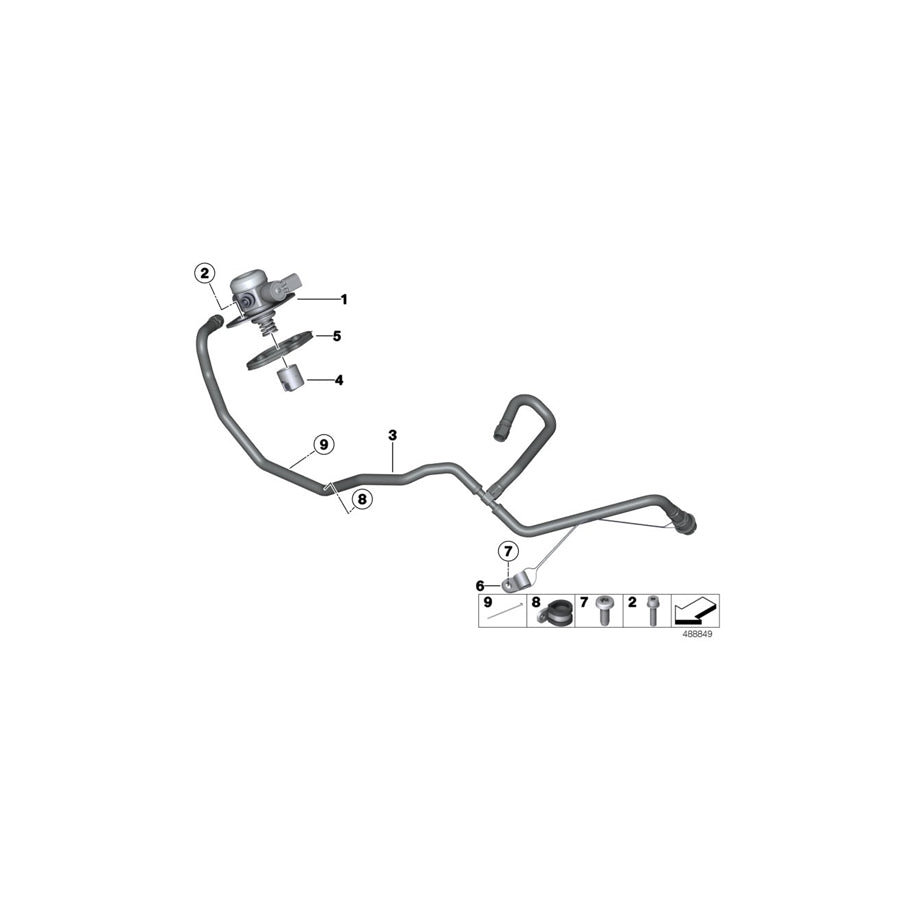 Genuine BMW 11518423393 Clamp 20X20-W4 (Inc. M6 GT3)