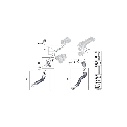 Genuine BMW 11618510863 E84 Charge Air Line (Inc. X1 25dX)