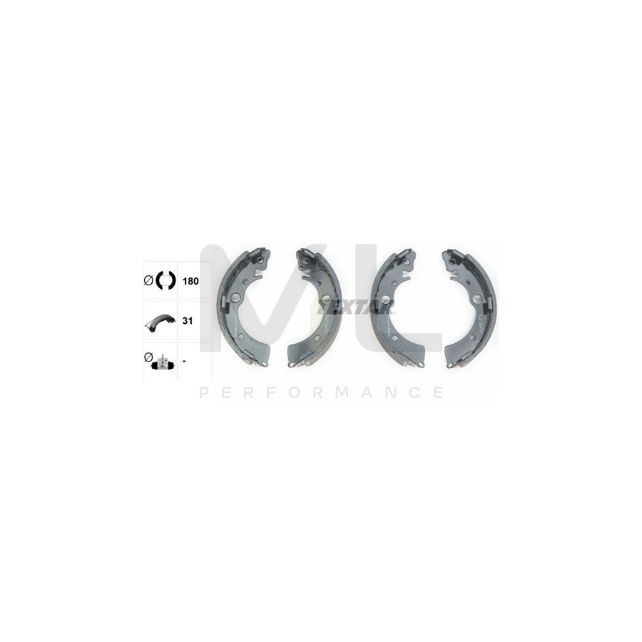 TEXTAR 91048700 Brake Shoe Set for HONDA CIVIC without handbrake lever