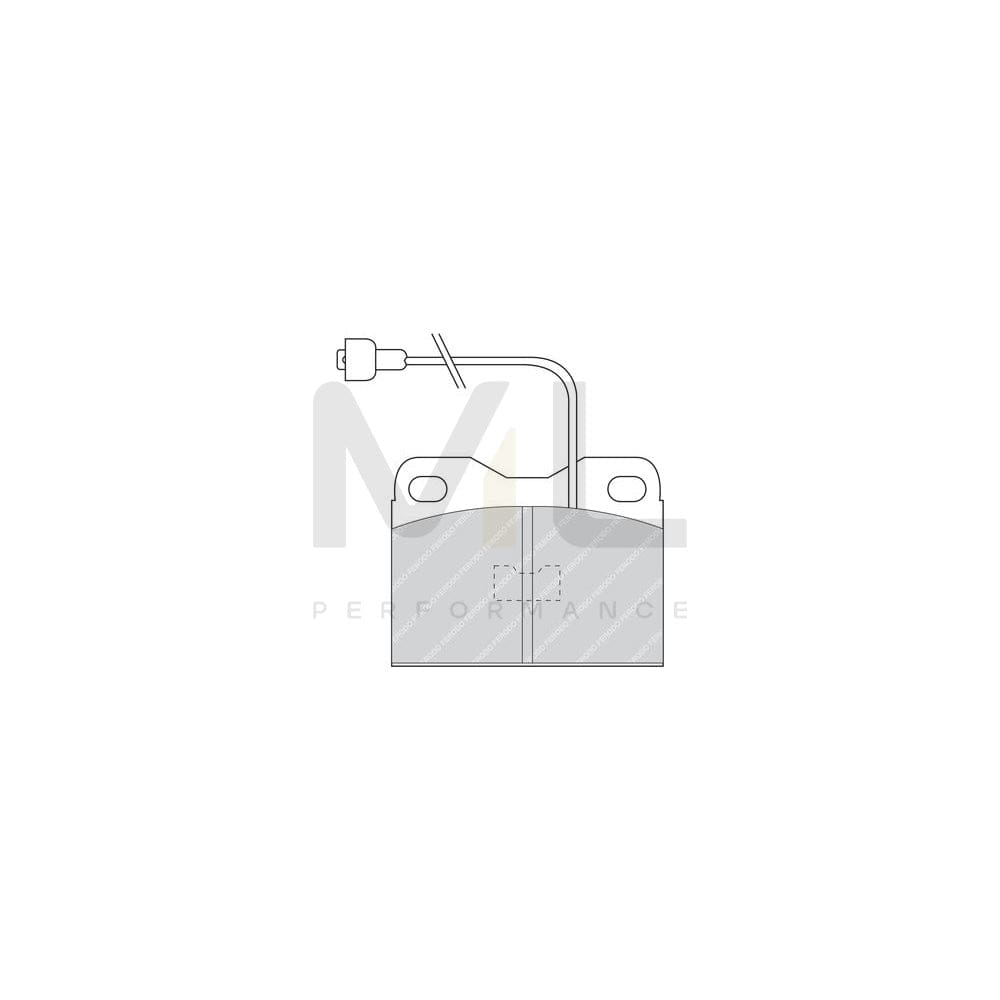 Ferodo Premier FDB160 Brake Pad Set Incl. Wear Warning Contact