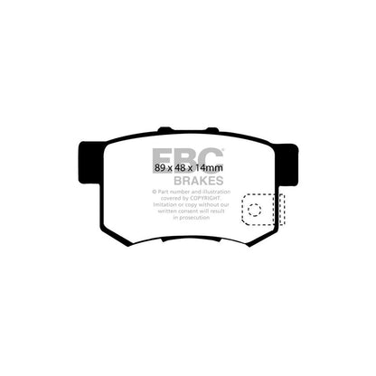 EBC PD11KR093 Honda Accord Euro R Greenstuff Rear Brake Pad & GD Disc Kit - Akebono Caliper 2 | ML Performance UK Car Parts