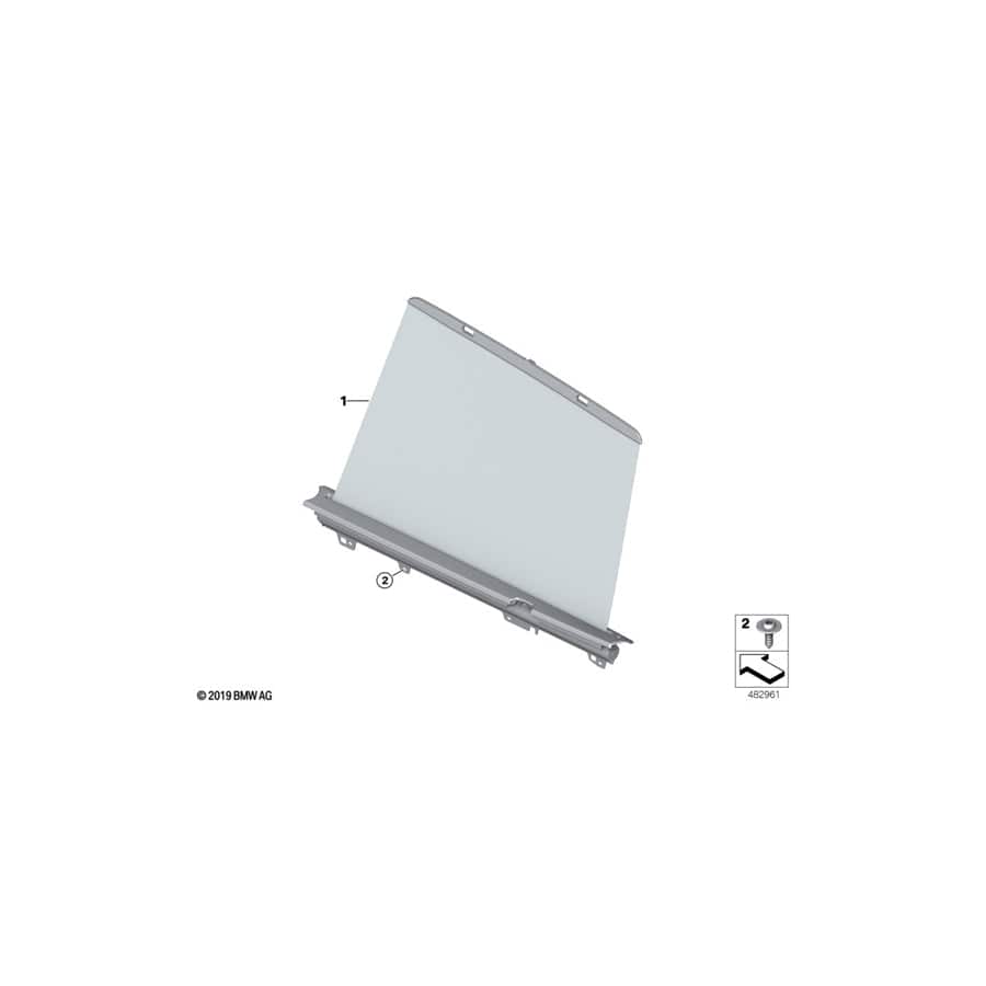 Genuine BMW 51357422722 G01 Sun Blind, Right SCHWARZ (Inc. X3)