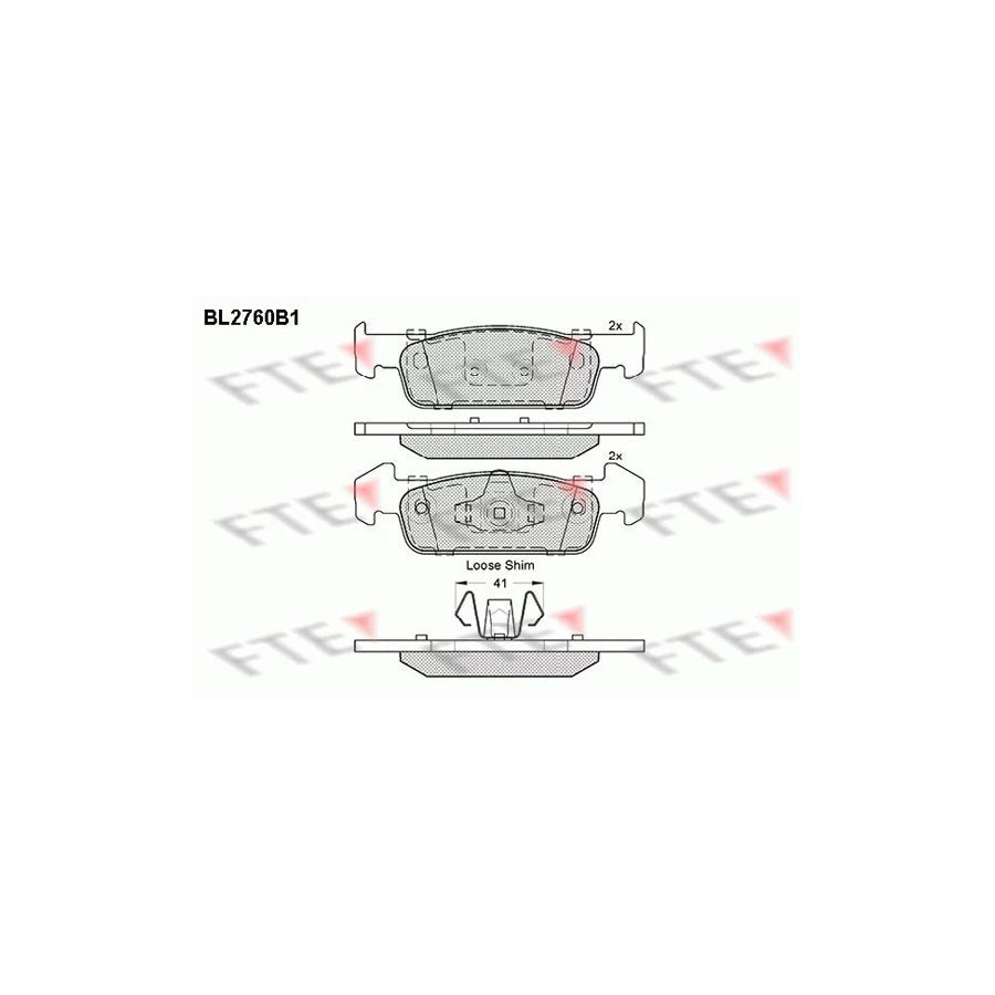 FTE Bl2760B1 Brake Pad Set